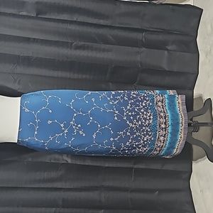 Printed wrap maxi skirt